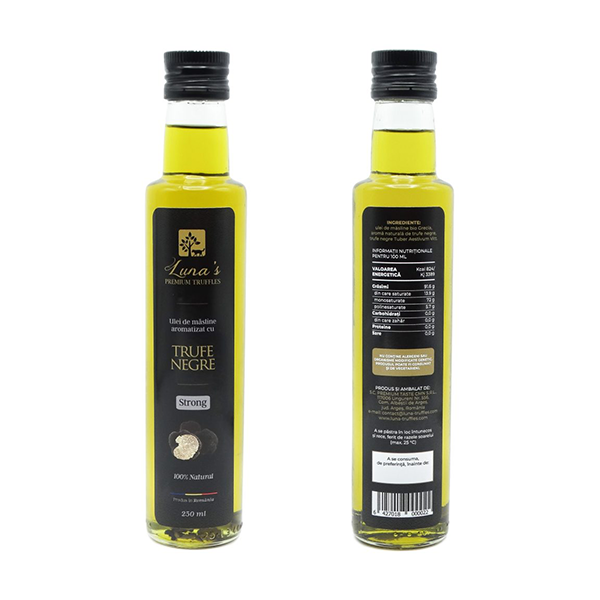 Organic olive oil with black truffles - Strong, 250 ml