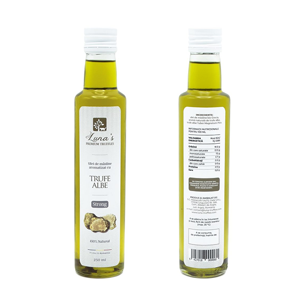 Organic olive oil with white truffles - Strong, 250 ml